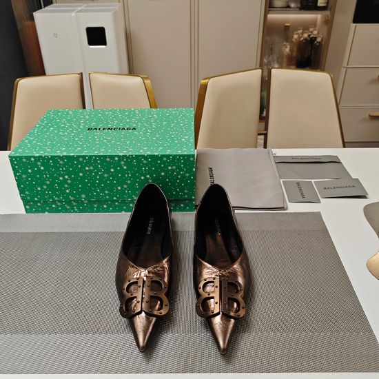 Balenciaga Limited Edition Magnetic Box Flat Shoes with BB Buckle