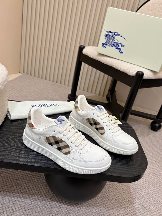 Burberry Classic Plaid Pattern Sneakers Soft Lining Non Slip Sole
