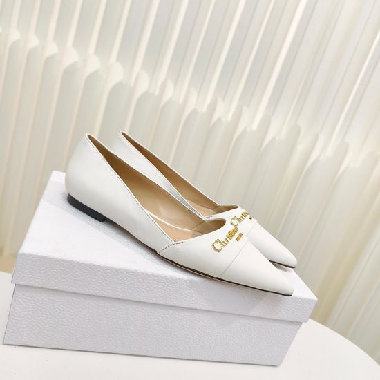 Christian Dior Pointed Toe Patent Leather Flat Slip On Shoes