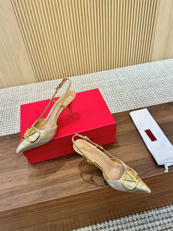 Valentino Handwoven Slingback Sandals Elegant Premium Quality Formal Casual