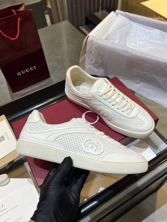 Gucci Premium Retro Casual Training Sneakers Durable Suede Leather Upper