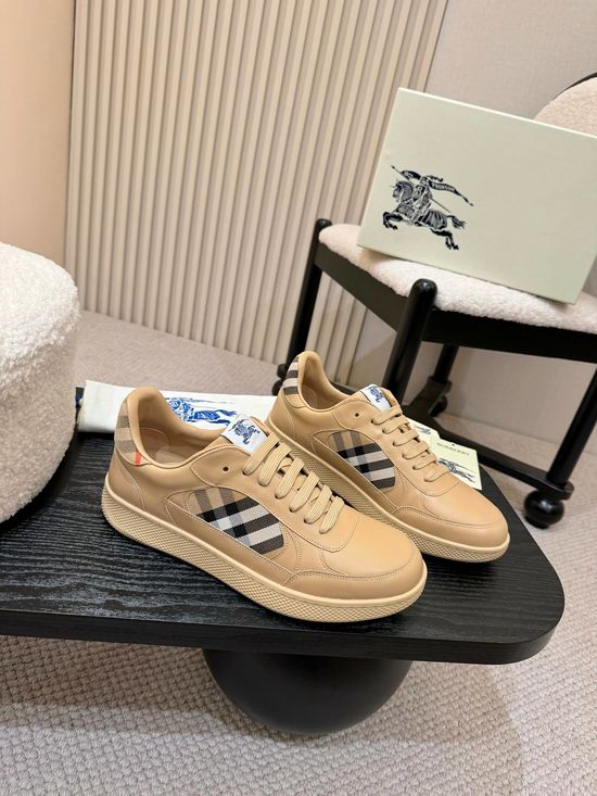 Burberry Classic Plaid Pattern Casual Comfortable Sneakers
