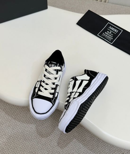 Amiri Genuine Leather Detail Lightweight Comfortable Canvas Shoes