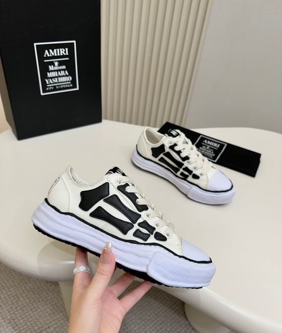 Amiri Genuine Leather Detail Lightweight Comfortable Canvas Shoes