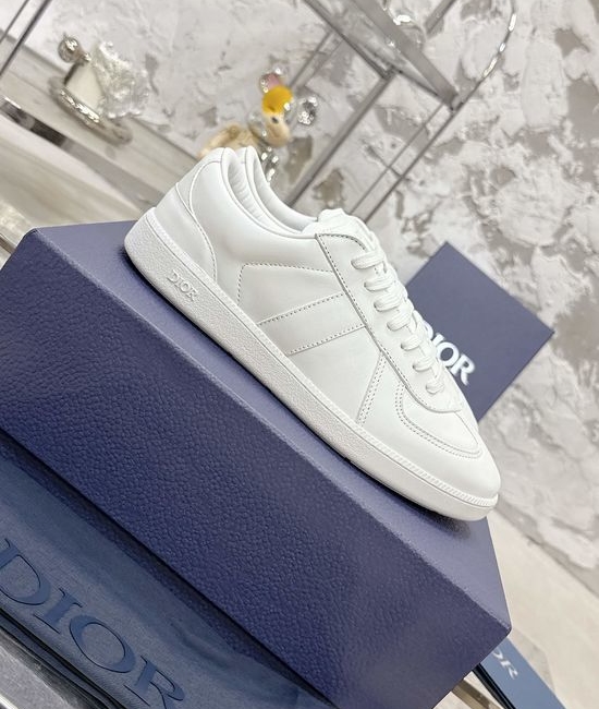 Christian Dior CD Genuine Leather Suede Casual Sneakers with Non-slip Sole