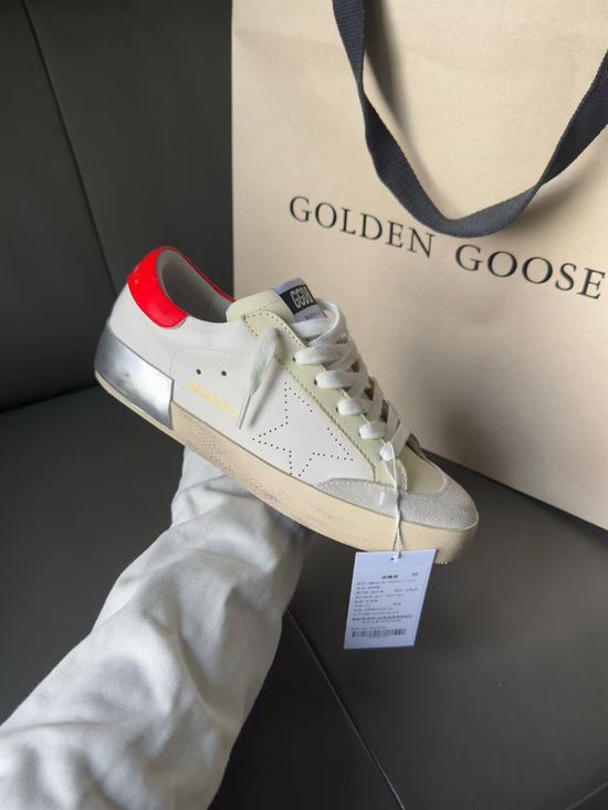 Golden Goose Vintage Distressed Sneakers With Perforated Star Comfortable Casual Shoes