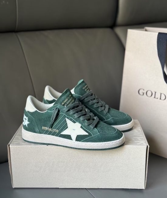 Golden Goose GGDB Premium Green Leather Distressed Comfortable Casual Daily Shoes