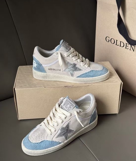Golden Goose GGDB Denim Embroidered Distressed Shoes Premium Comfortable Casual Footwear