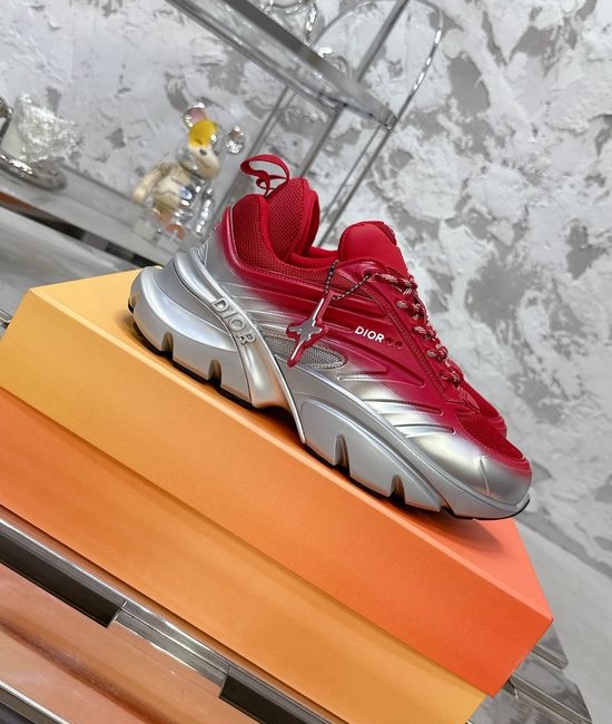 Christian Dior CD Gradient Casual Chunky Sneakers with Breathable Mesh