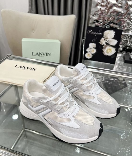 Lanvin Classic Suede Leather Casual Sneakers For Daily Wear