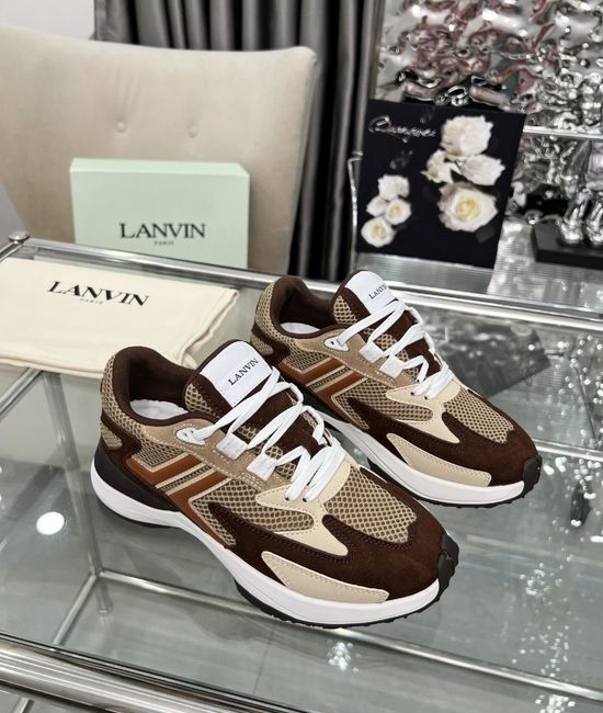 Lanvin Classic Suede Leather Casual Sneakers For Daily Wear