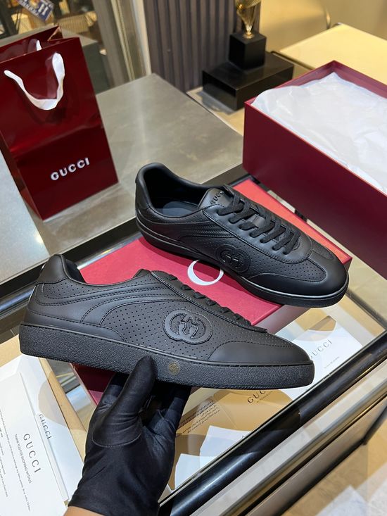 Gucci Premium Retro Casual Training Sneakers Durable Suede Leather Upper