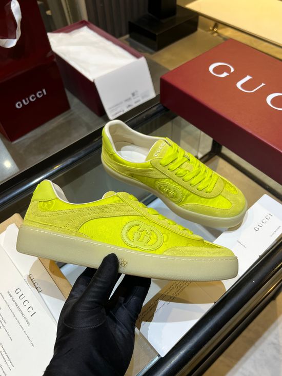 Gucci Premium Retro Casual Training Sneakers Durable Suede Leather Upper