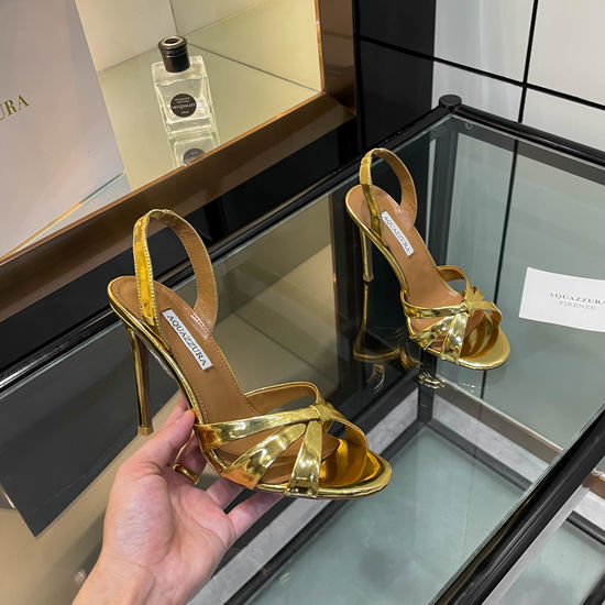 Aquazzura Elegant Cross Strap Platform High Heel Sandals