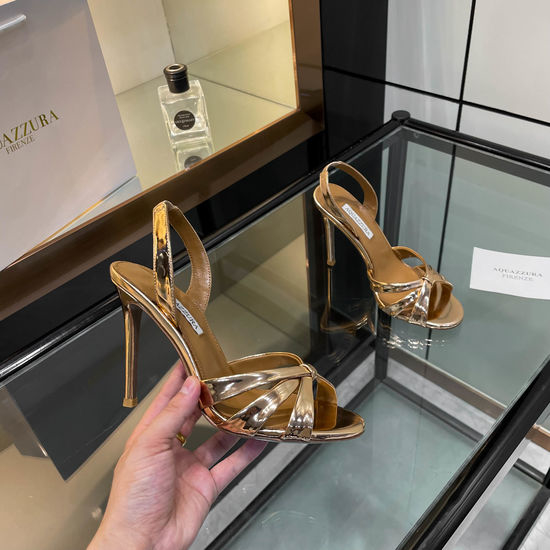 Aquazzura Elegant Cross Strap Platform High Heel Sandals
