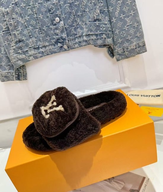 Louis Vuitton LV Exclusive Design Wool Slip-on Loafers with Custom Sole
