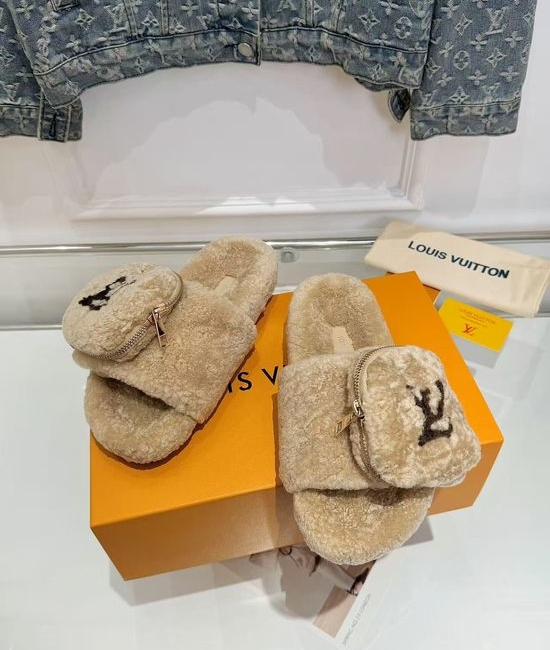 Louis Vuitton LV Exclusive Design Wool Slip-on Loafers with Custom Sole