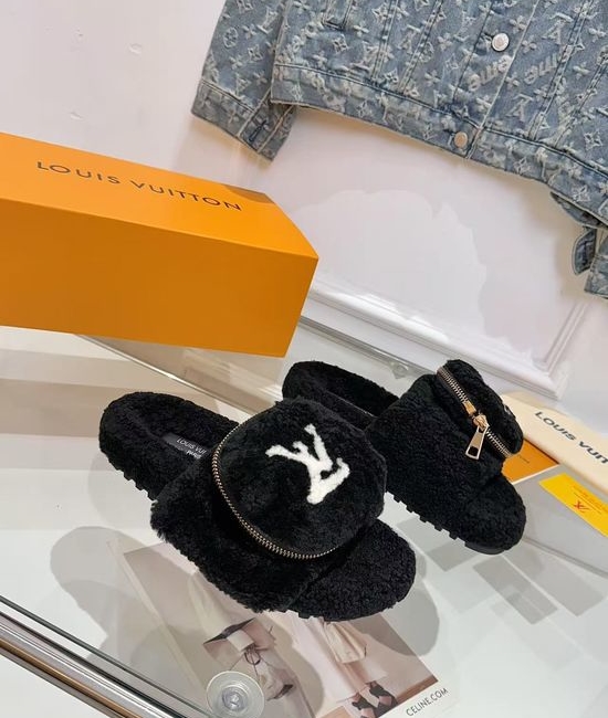Louis Vuitton LV Exclusive Design Wool Slip-on Loafers with Custom Sole