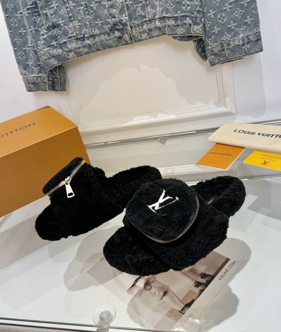 Louis Vuitton LV Exclusive Design Wool Slip-on Loafers with Custom Sole