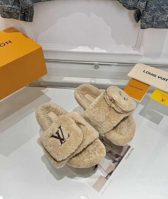 Louis Vuitton LV Exclusive Design Wool Slip-on Loafers with Custom Sole