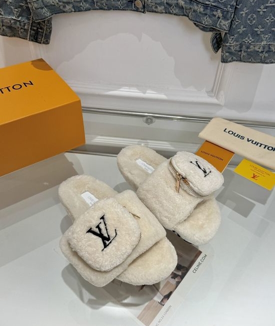 Louis Vuitton LV Exclusive Design Wool Slip-on Loafers with Custom Sole