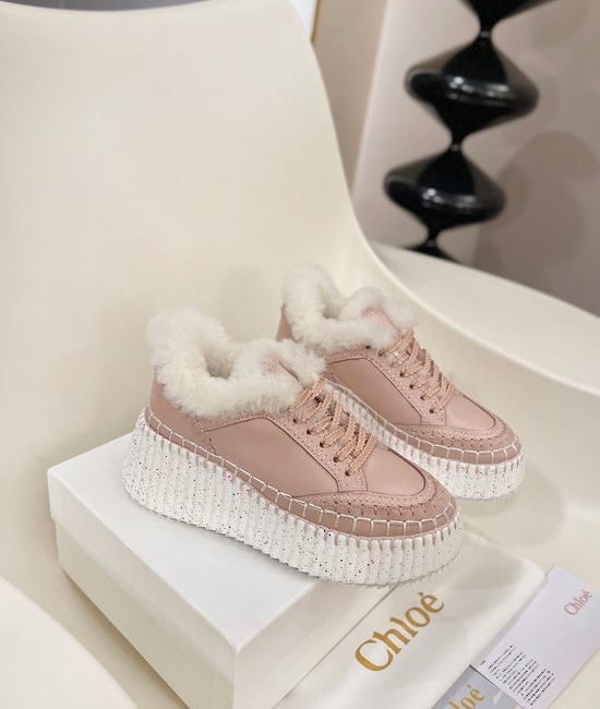 Chloe Soft Leather Comfortable Casual Platform Sneakers