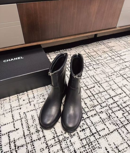 Chanel Suede Color Block Slip On Riding Ankle Boots