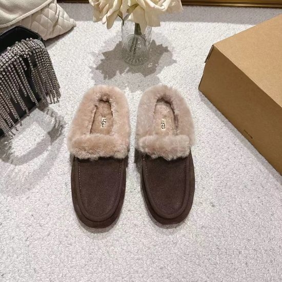 UGG Soft Suede Lined Slip On Casual Loafer Shoes