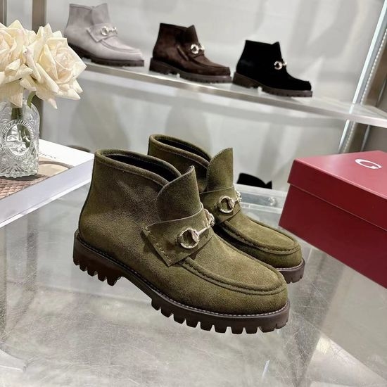 Gucci 4 Inch Nubuck Leather Casual Short Boots