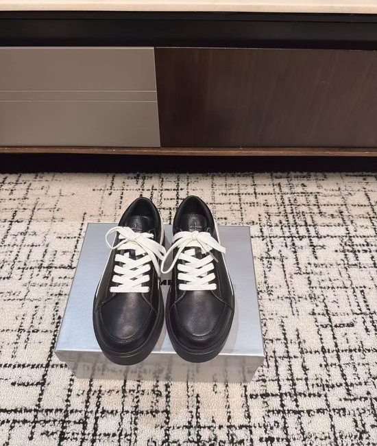 SMFK Cross Flower Thick Sole Casual Leather Derby Shoes