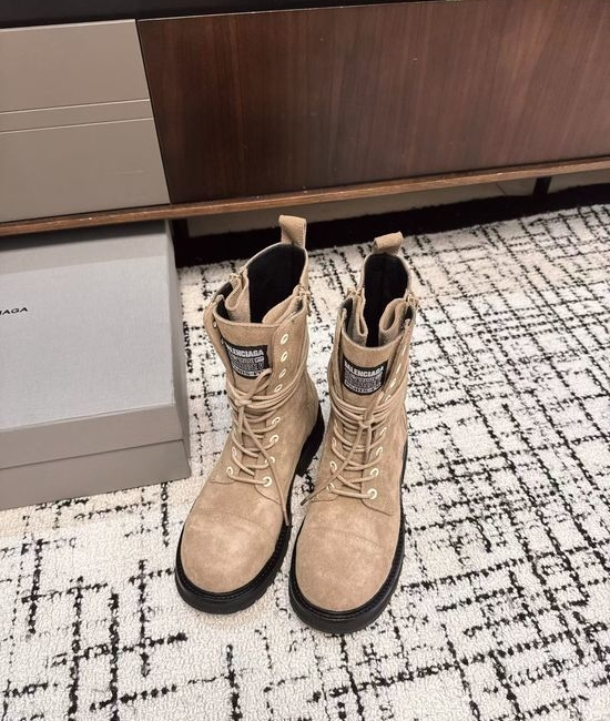 Balenciaga Genuine Leather Casual Non-slip Martin Boots
