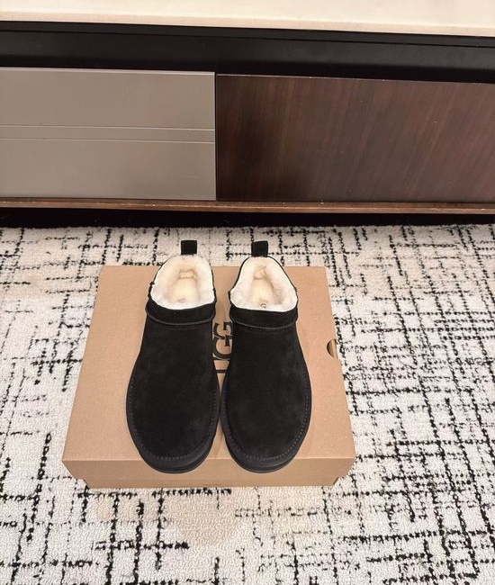 UGG Wool Lined Thick Sole Slip On Comfort Loafers