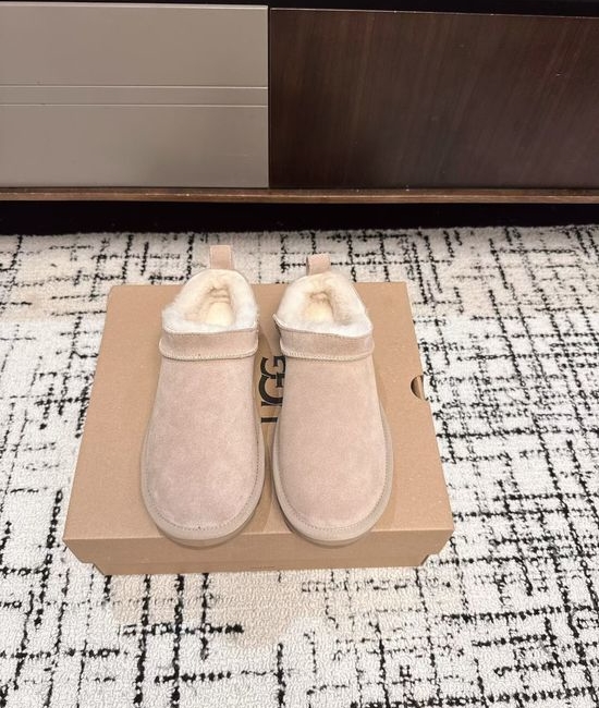 UGG Wool Lined Thick Sole Slip On Comfort Loafers
