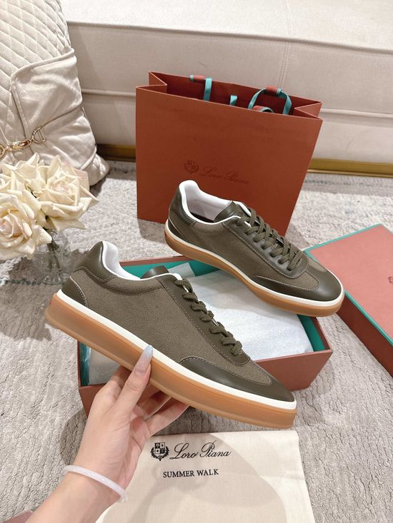 Loro Piana Premium Soft Leather Casual Shoes With Durable Rubber Sole