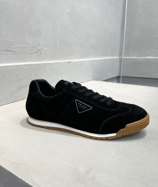 Prada Premium Leather Casual Comfortable Walking Sneakers