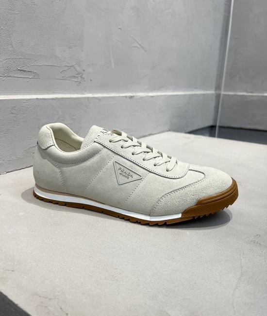 Prada Premium Leather Casual Comfortable Walking Sneakers