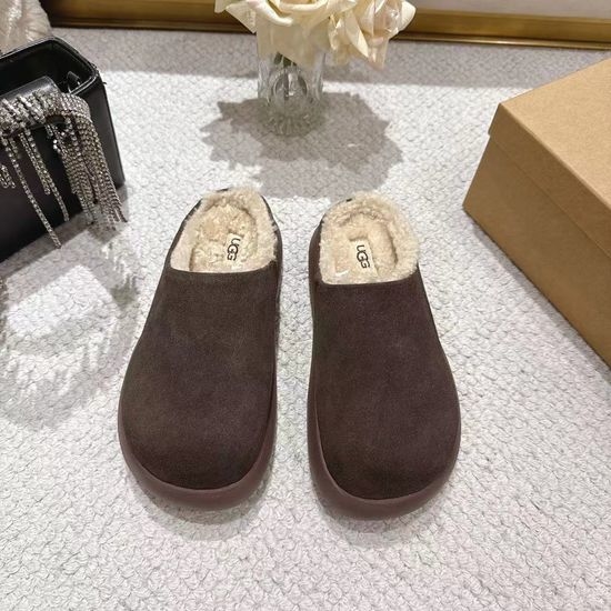 UGG Thick Soled Fuzzy Warm Slip On Shoes
