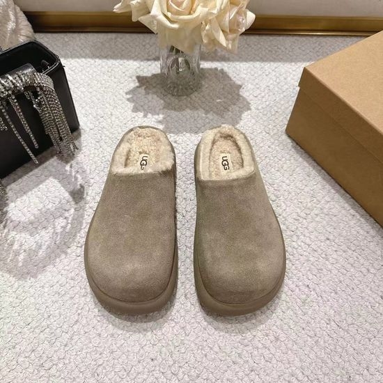 UGG Thick Soled Fuzzy Warm Slip On Shoes