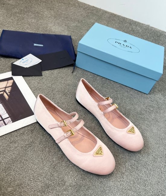 Prada Vintage Satin Loafers With Buckle And Lightweight Sole