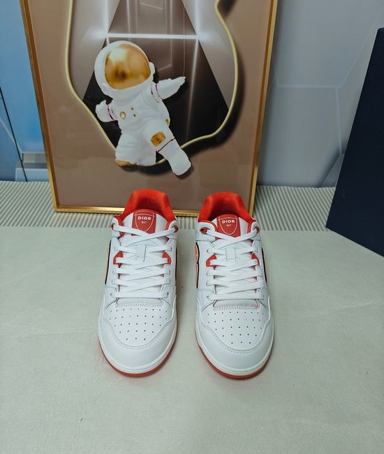 Christian Dior CD Premium Leather Casual Sneakers Classic Comfortable Daily Shoes