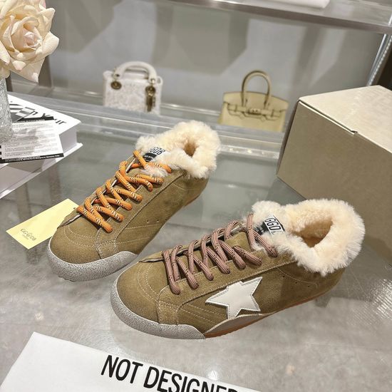Golden Goose Fleece Lined Warm Non-slip Hidden Heel Casual Sneakers