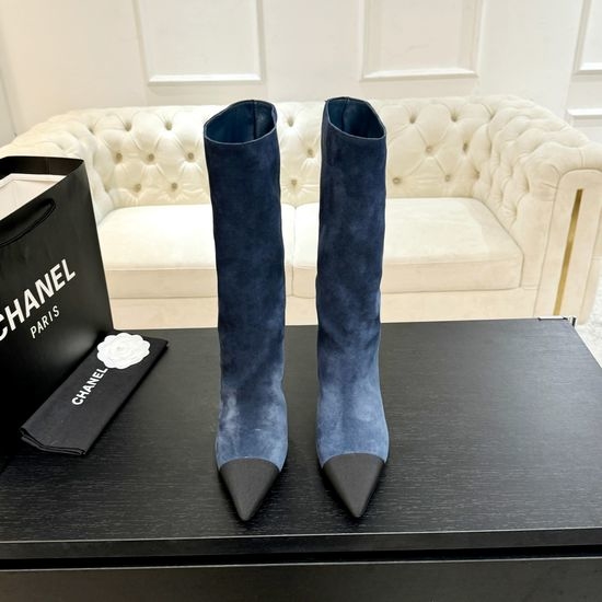 Chanel Classic Embroidered Chunky Heel Ankle Boots