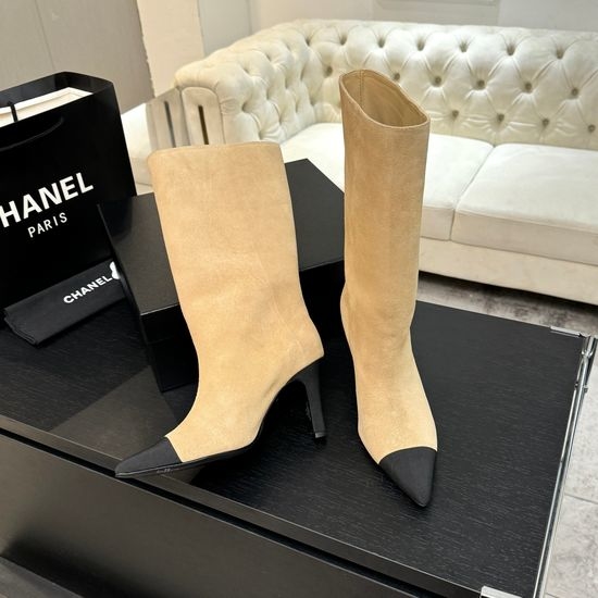 Chanel Classic Embroidered Chunky Heel Ankle Boots
