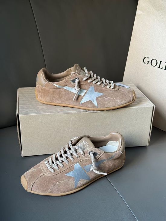Golden Goose Brown Retro Casual Sneakers Comfortable Non-slip Walking Shoes