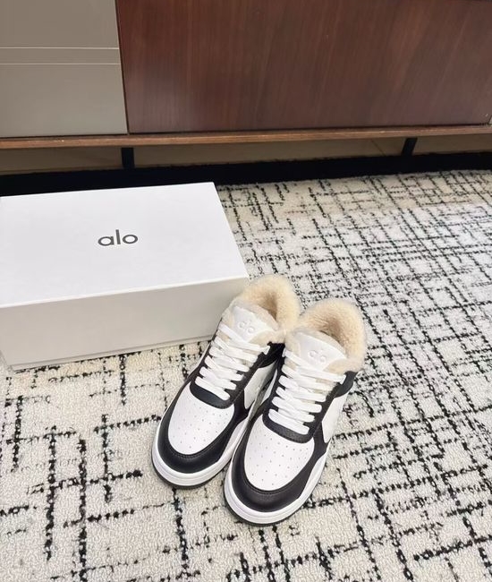 Alo Color Block Leather Platform Casual Comfortable Shoes