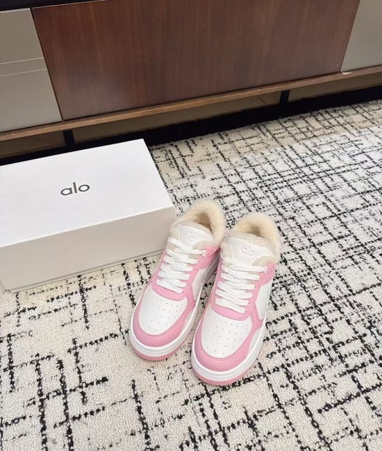 Alo Color Block Leather Platform Casual Comfortable Shoes