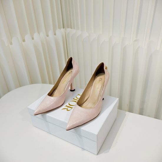 Christian Dior CD Pointed Toe Special Heel Leather Dress Pumps