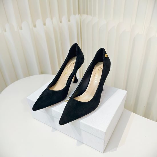 Christian Dior CD Pointed Toe Special Heel Leather Dress Pumps