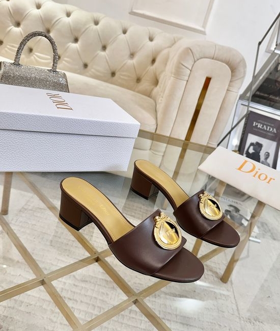 Christian Dior CD Calfskin Pumps With Sheepskin Lining Rubber Outsole