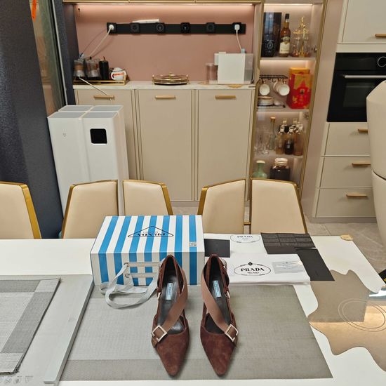 Prada Exclusive Design Shoes with Crystal Accents & Comfort